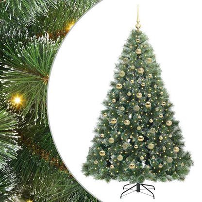 Albero di Natale artificiale con 300 LED Verde 210 cm PE e PVC