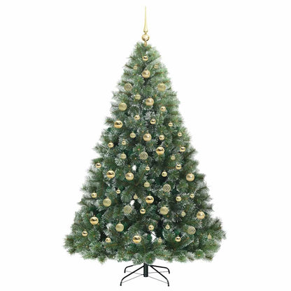 Albero di Natale artificiale con 300 LED Verde 210 cm PE e PVC