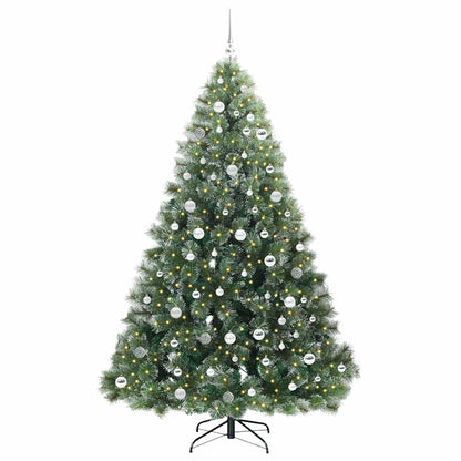 Albero di Natale artificiale con 300 LED Verde 210 cm PE e PVC