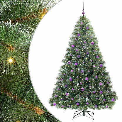 Albero di Natale artificiale con 300 LED Verde 210 cm PE e PVC