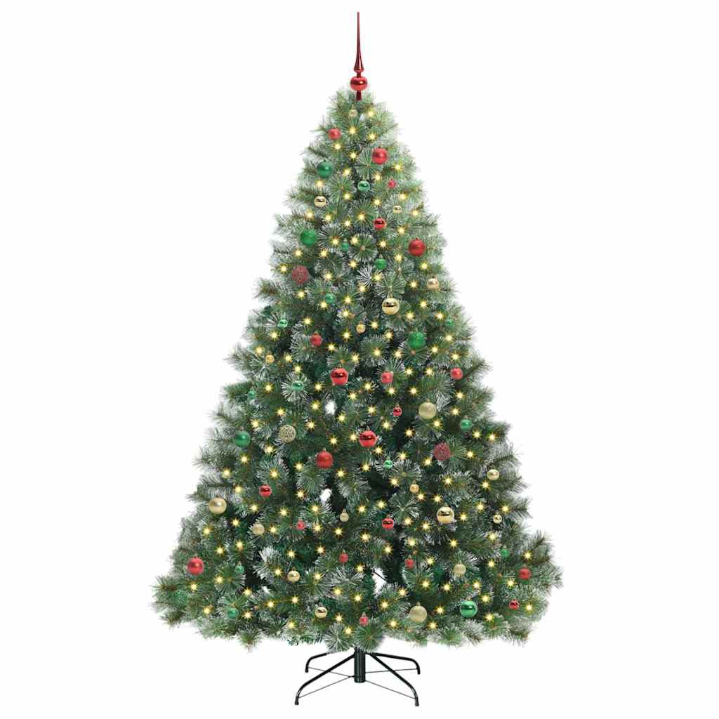 Albero di Natale artificiale con 300 LED Verde 210 cm PE e PVC