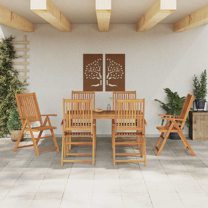 Set da Pranzo per Giardino Pieghevole 7 pcs Marrone | homemem39