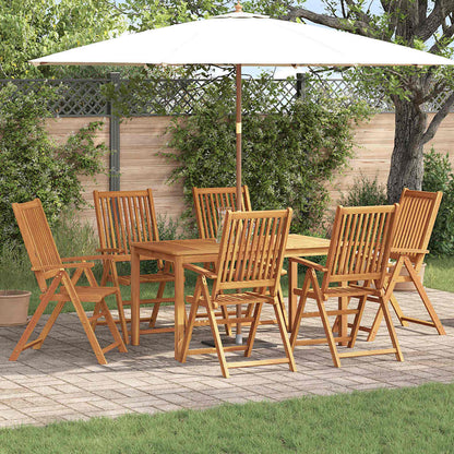 Set da Pranzo per Giardino Pieghevole 7 pcs Marrone | homemem39