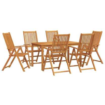 Set da Pranzo per Giardino Pieghevole 7 pcs Marrone | homemem39