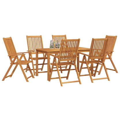 Set da Pranzo per Giardino Pieghevole 7 pcs Marrone | homemem39