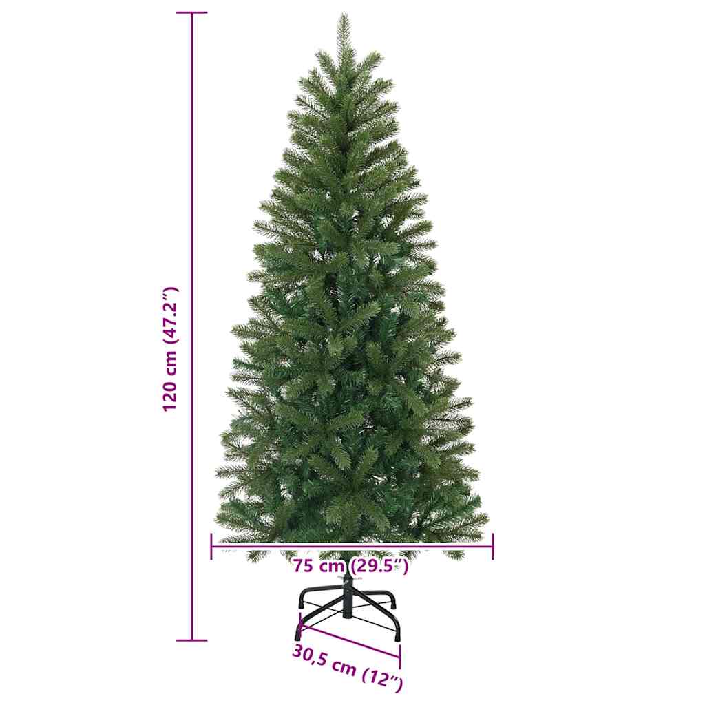 Albero di Natale artificiale Verde 120 cm PVC, PE e acciaio