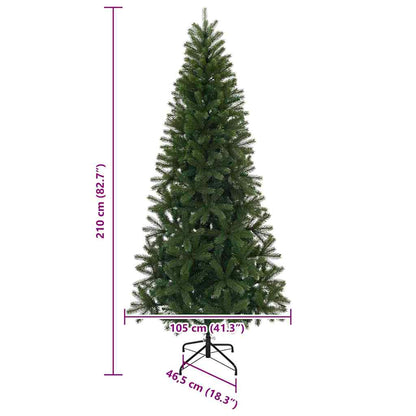 Albero di Natale artificiale Verde 210 cm PVC, PE e acciaio