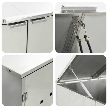 Magazzino per contenitori con coperchio sollevabile a gas per contenitore da 240L