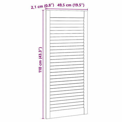 Porte per Armadi Altro 2 pcs Marrone 110 x 49.5 x 2.1 cm