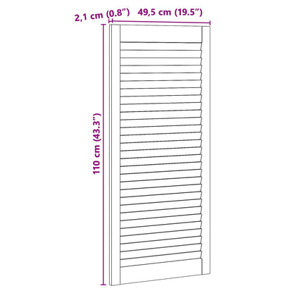 Porta per Armadio con porta 2 pcs Naturale 49,5 x 2,1 x 110 cm | homemem39