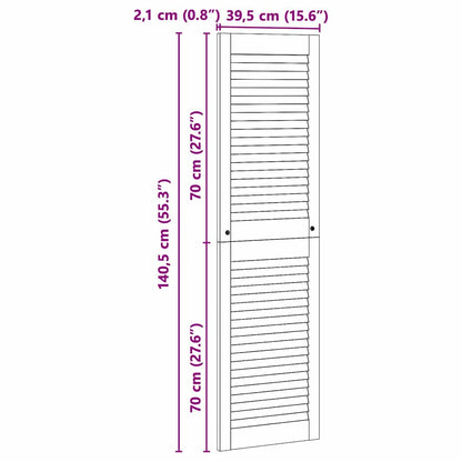 Porte per Armadi Altro 2 pcs Marrone 140.5 x 39.5 x 2.1 cm