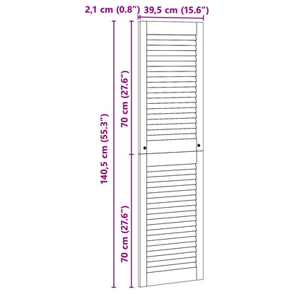 Porta per Armadio 2 pcs Naturale 140,5 x 2,1 x 39,5 cm | homemem39