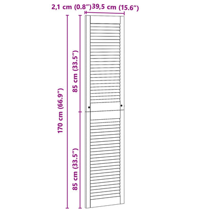 Porta per Armadio con porta 2 pcs Naturale 170 x 2,1 x 39,5 cm | homemem39