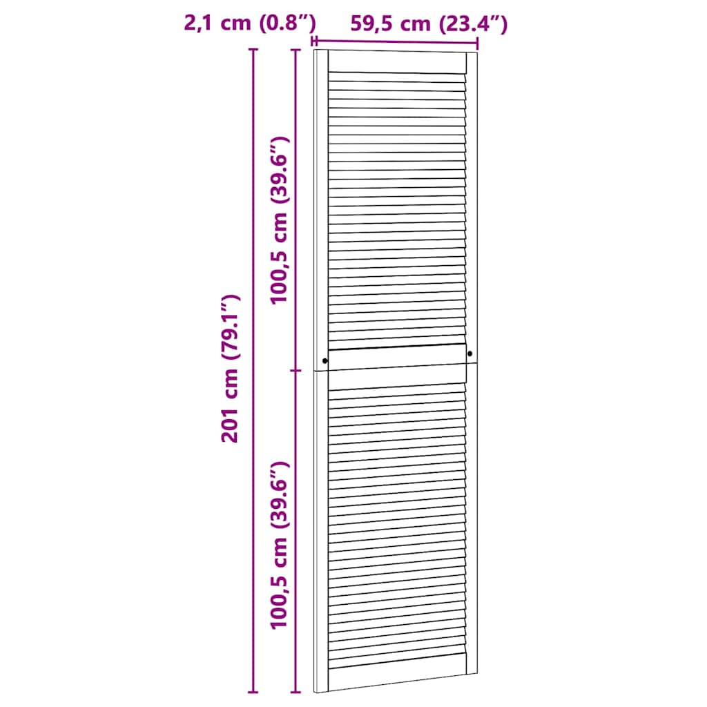 Porta per Armadio Altro con porta Marrone 201 x 59.5 x 2.1 cm