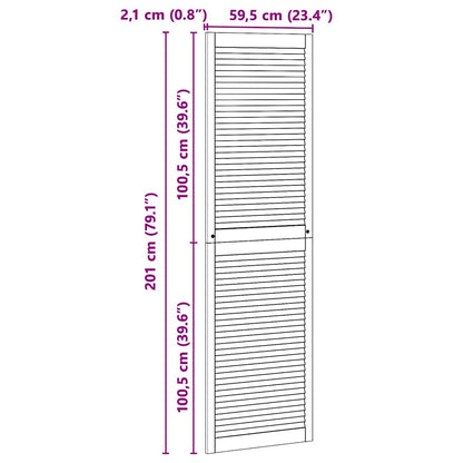 Porta per Armadio Altro con porta Marrone 201 x 59.5 x 2.1 cm