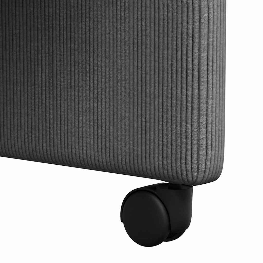 Sedie da Pranzo con Ruote 2 pcs Grigio scuro 57 x 66 x 94 cm