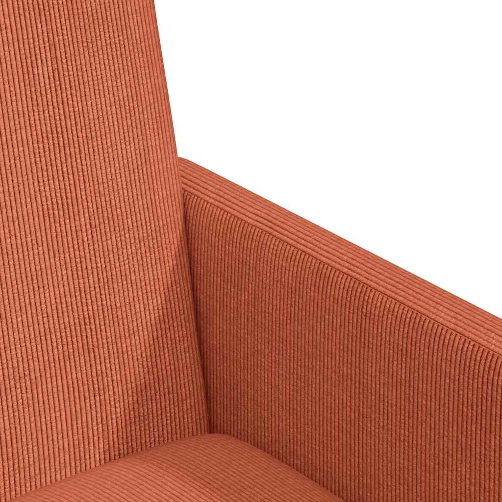 Sedie da Pranzo con Ruote 2 pcs Rosso arancio 57 x 66 x 94 cm