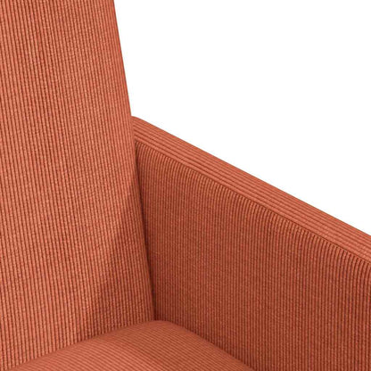 Sedie da Pranzo con Ruote 2 pcs Rosso arancio 57 x 66 x 94 cm