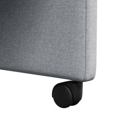 Sedie da Pranzo con Ruote 2 pcs Grigio chiaro 57 x 66 x 94 cm