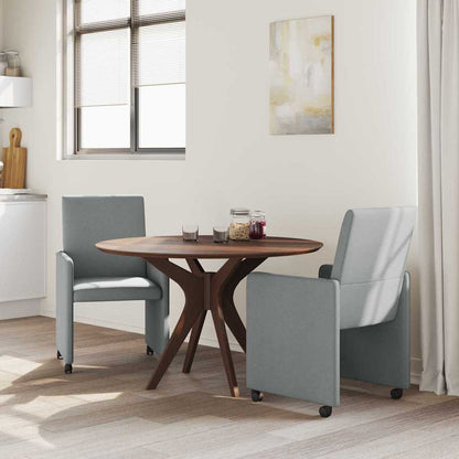Sedie da Pranzo con Ruote 2 pcs Grigio chiaro 57 x 66 x 94 cm