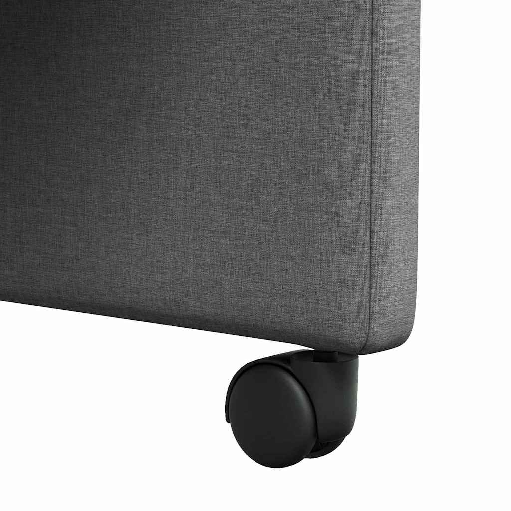 Sedie da Pranzo con Ruote 2 pcs Grigio scuro 57 x 66 x 94 cm