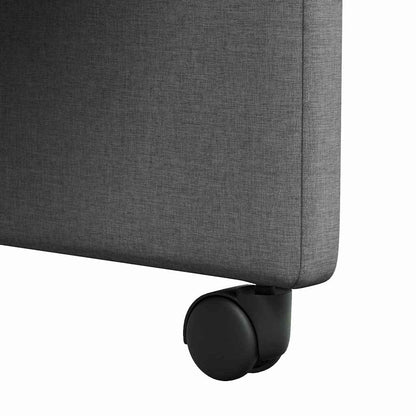 Sedie da Pranzo con Ruote 2 pcs Grigio scuro 57 x 66 x 94 cm