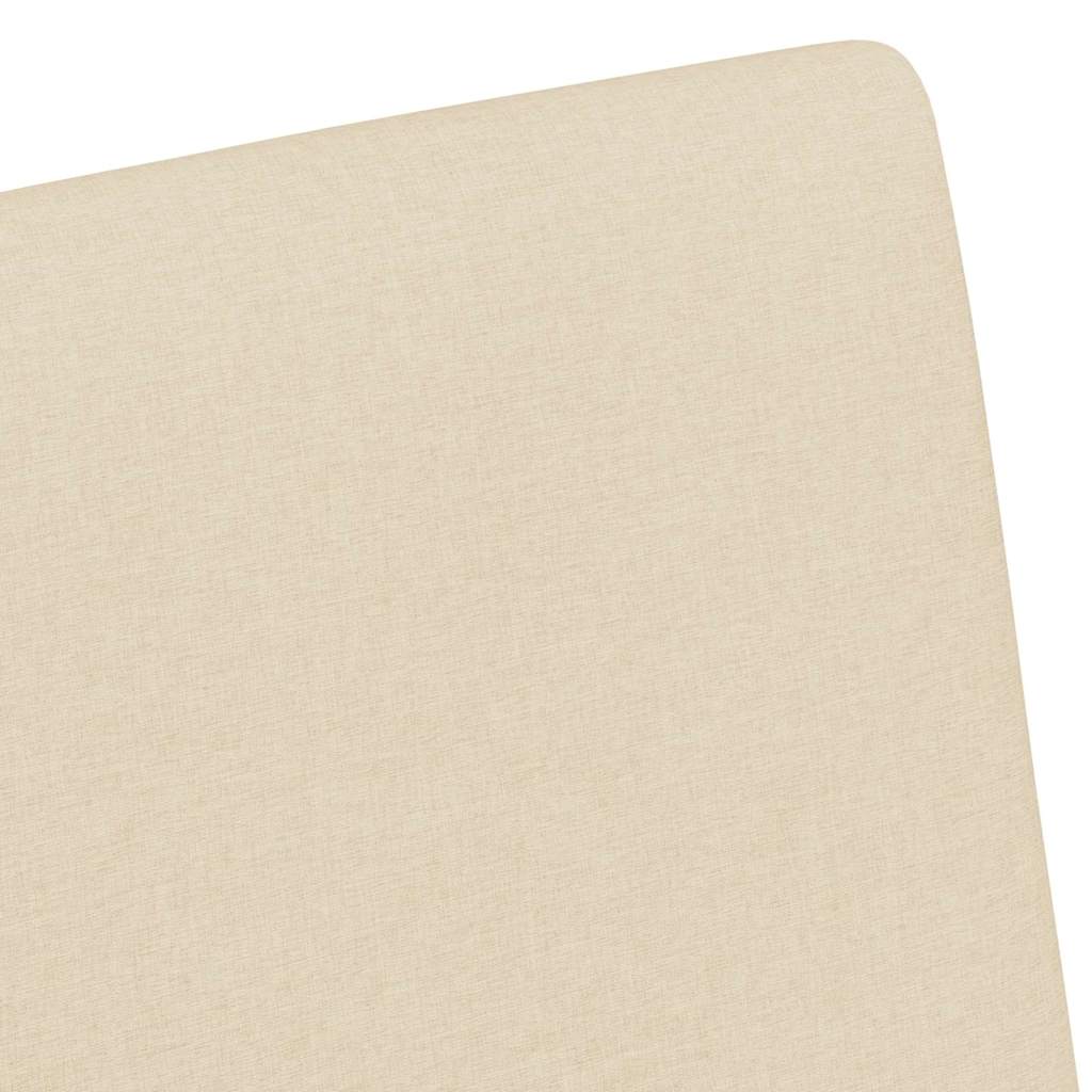 Sedie da Pranzo con Ruote 2 pcs Crema 57 x 66 x 94 cm Tessuto