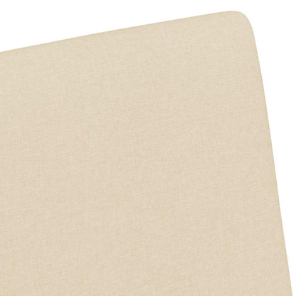 Sedie da Pranzo con Ruote 2 pcs Crema 57 x 66 x 94 cm Tessuto