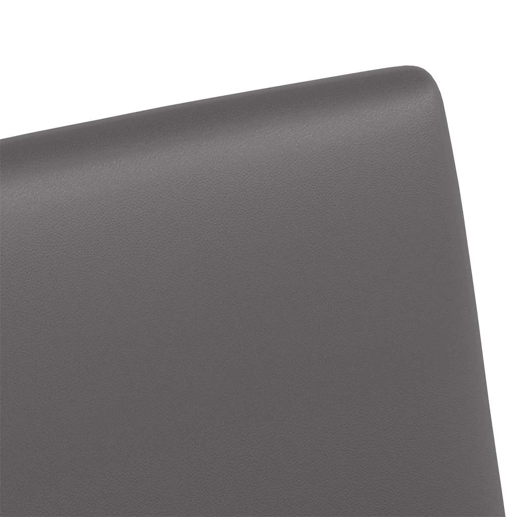 Sedie da Pranzo con Ruote 2 pcs Grigio 57 x 66 x 94 cm