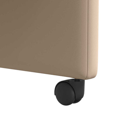 Sedie da Pranzo con Ruote 2 pcs Cappuccino 57 x 66 x 94 cm