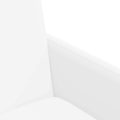 Sedie da Pranzo con Ruote 2 pcs Bianco 57 x 66 x 94 cm