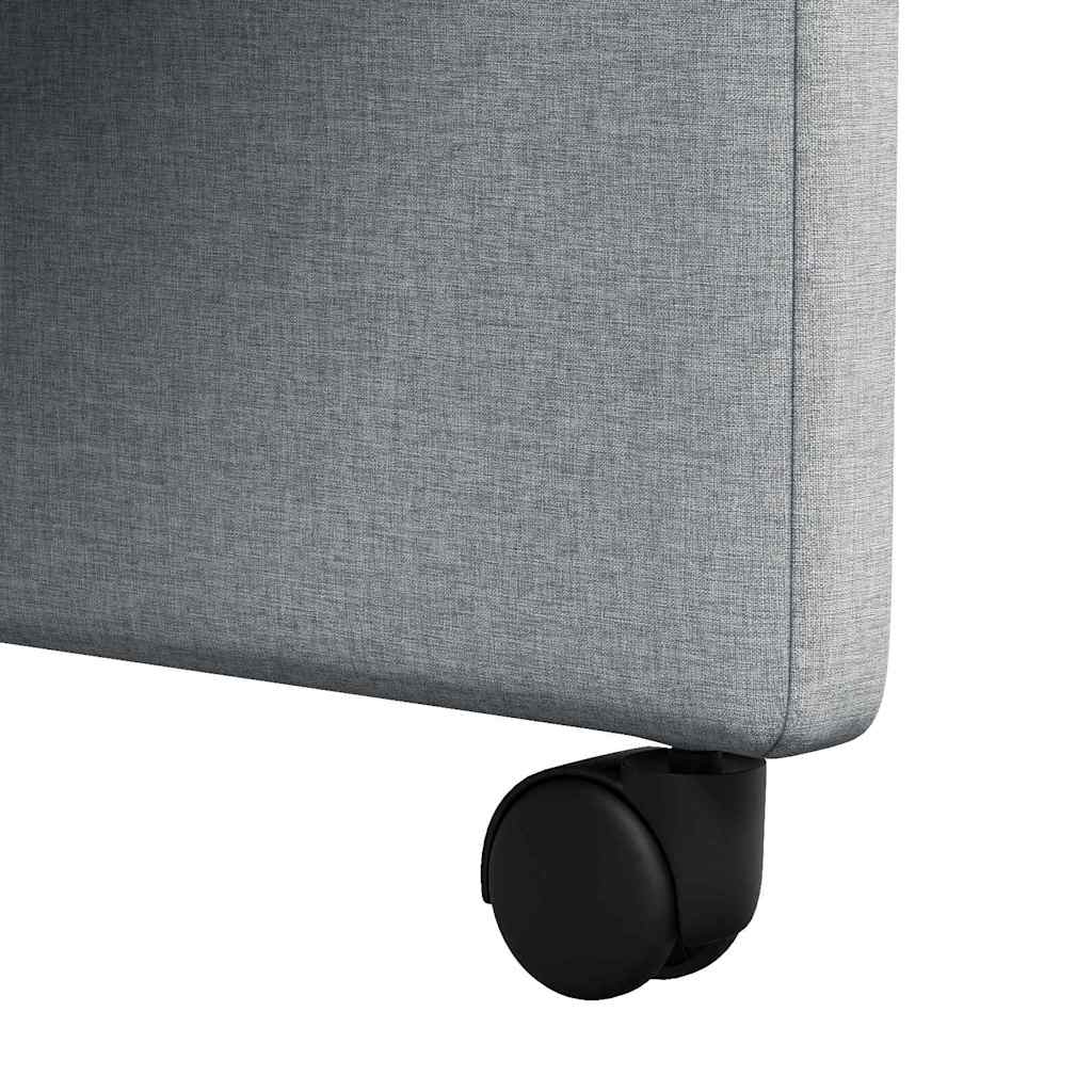 Sedie da Pranzo con Ruote 2 pcs Grigio chiaro 58 x 65 x 94 cm