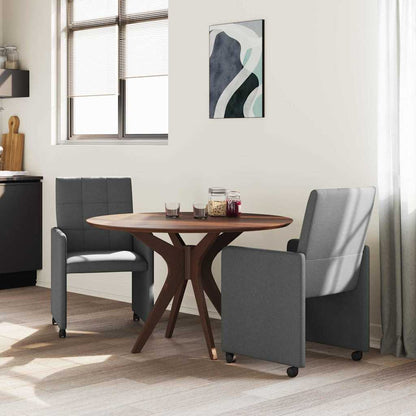 Sedie da Pranzo con Ruote 2 pcs Grigio scuro 58 x 65 x 94 cm