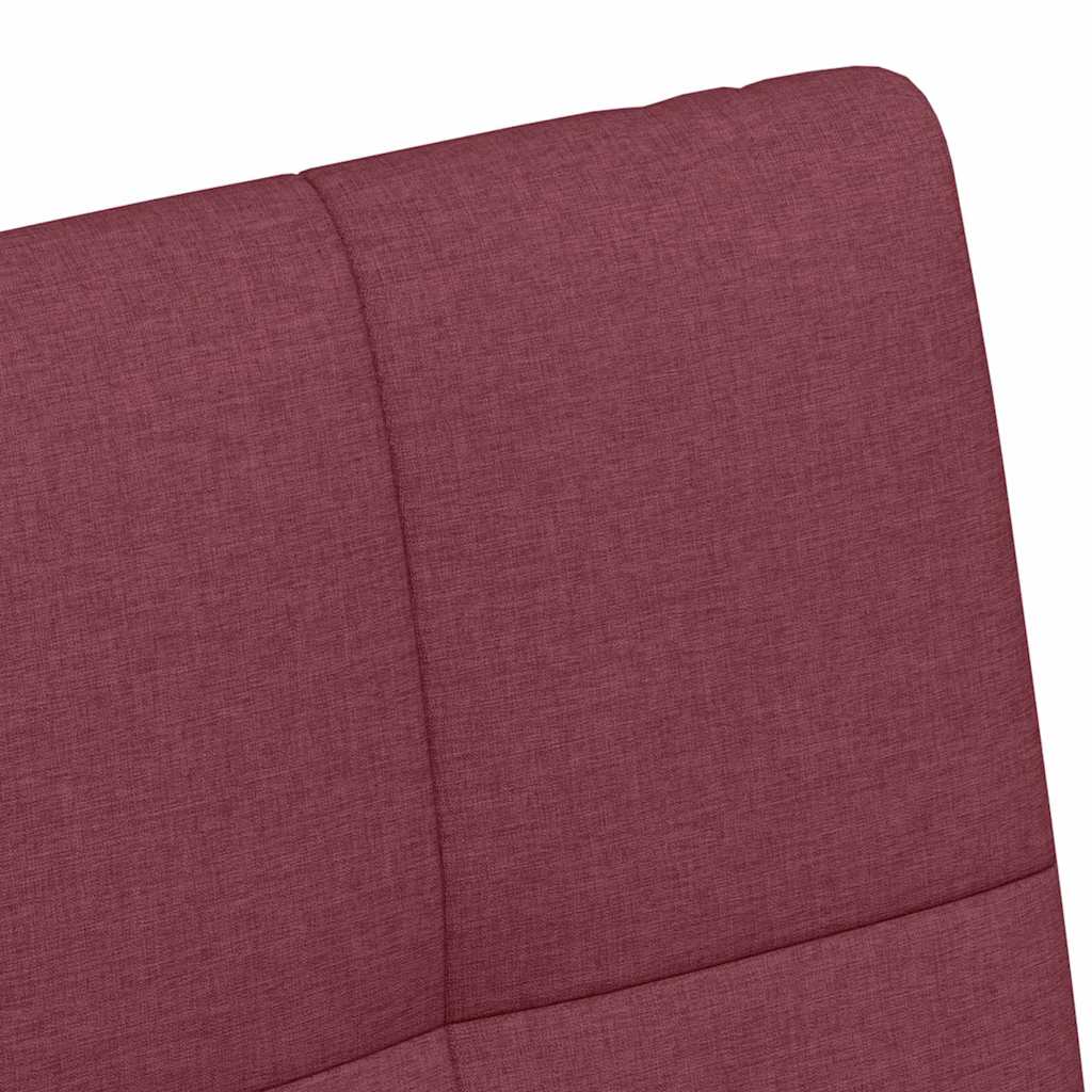 Sedie da Pranzo con Ruote 2 pcs Rosso vino 58 x 65 x 94 cm