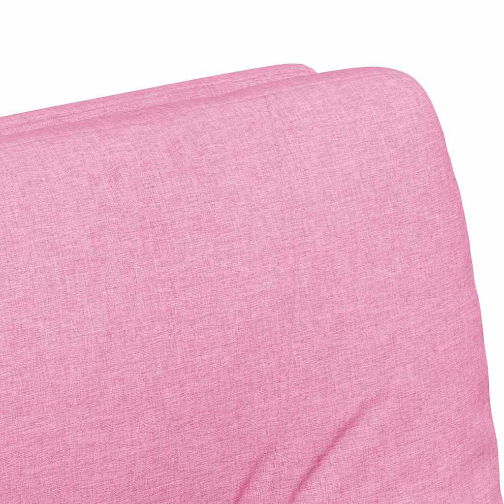 Sedie da Pranzo con Ruote 2 pcs Rosa 57 x 67 x 95 cm Tessuto