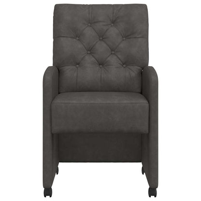 Sedie da Pranzo con Ruote con ruote 2 pcs Nero 58 x 67 x 97 cm