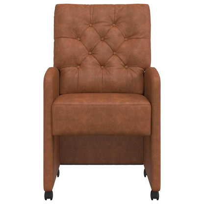 Sedie da Pranzo con Ruote 2 pcs Marrone 58 x 67 x 97 cm