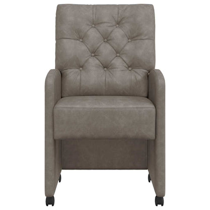 Sedie da Pranzo con Ruote 2 pcs Grigio 58 x 67 x 97 cm