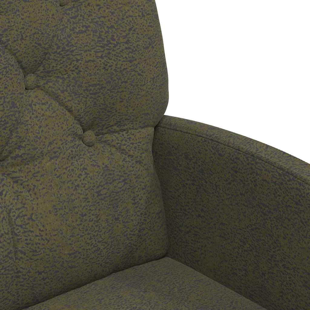 Sedie da Pranzo con Ruote 2 pcs Verde militare 58 x 67 x 97 cm