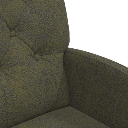 Sedie da Pranzo con Ruote 2 pcs Verde militare 58 x 67 x 97 cm