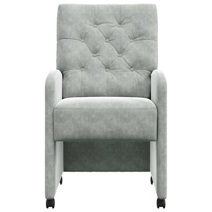 Sedie da Pranzo con Ruote 2 pcs Grigio chiaro 58 x 67 x 97 cm