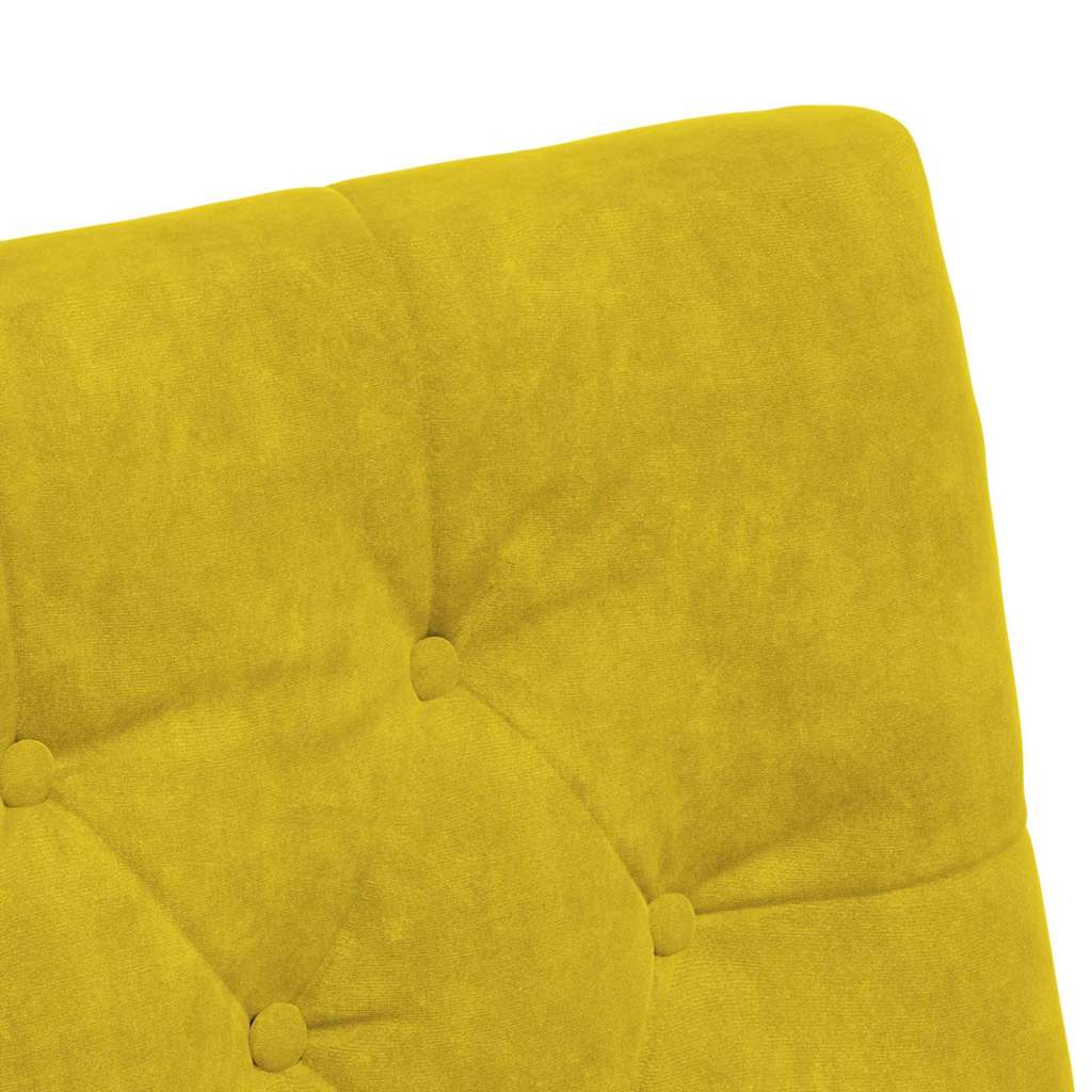 Sedie da Pranzo con Ruote 2 pcs Giallo 58 x 67 x 97 cm Velluto
