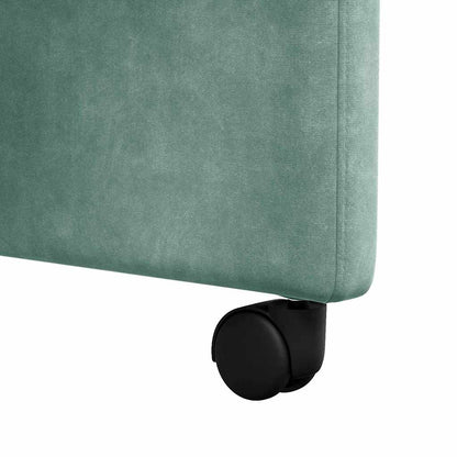 Sedie da Pranzo con Ruote 2 pcs verde mare 58 x 67 x 97 cm