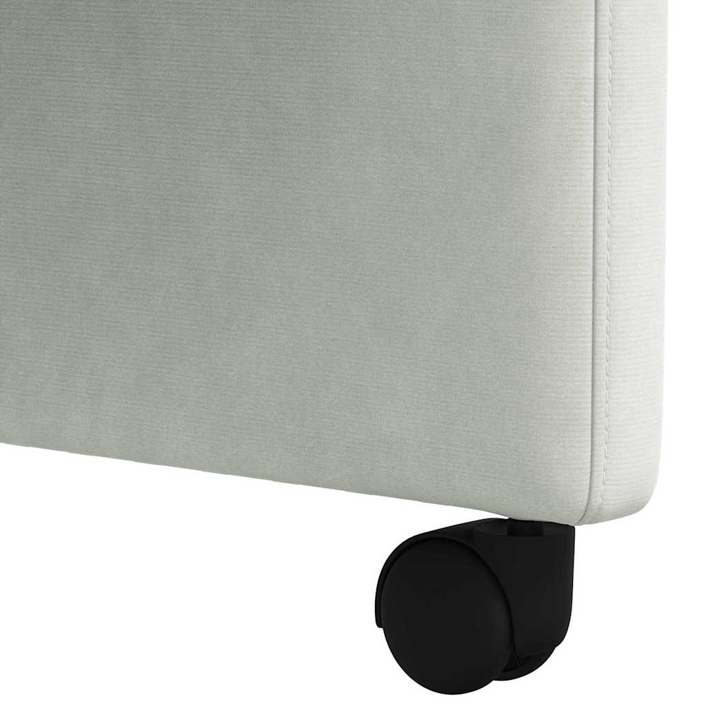 Sedie da Pranzo con Ruote 2 pcs Grigio chiaro 58 x 65 x 98 cm