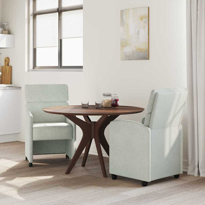 Sedie da Pranzo con Ruote 2 pcs Grigio chiaro 58 x 65 x 98 cm