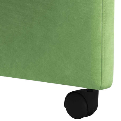 Sedie da Pranzo con Ruote 2 pcs Verde chiaro 58 x 65 x 98 cm