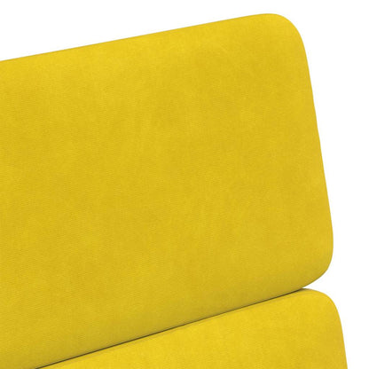Sedie da Pranzo con Ruote 2 pz Velluto Giallo 58 x 65 x 98 cm