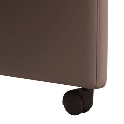 Sedie da Pranzo con Ruote 2 pcs Marrone 58 x 65 x 98 cm