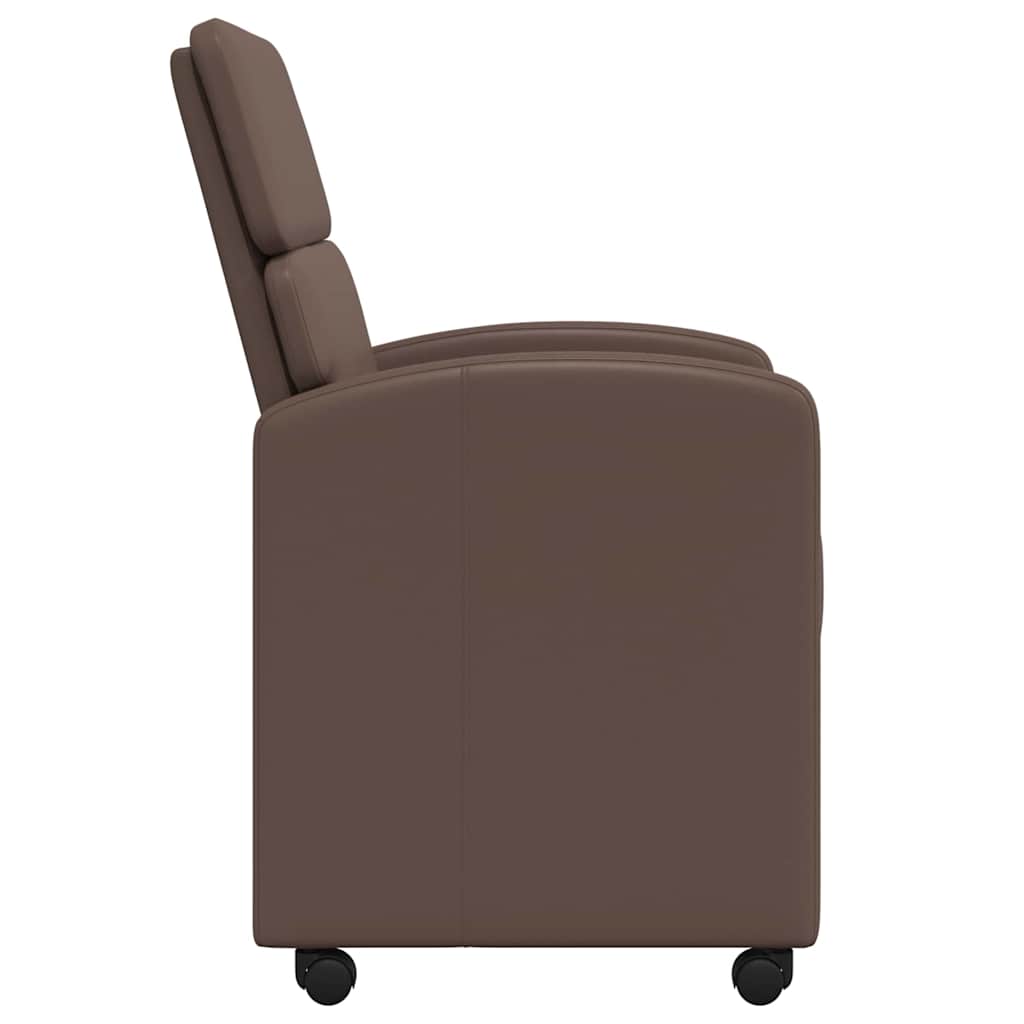 Sedie da Pranzo con Ruote 2 pcs Marrone 58 x 65 x 98 cm