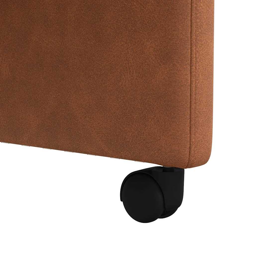 Sedie da Pranzo con Ruote 2 pcs Marrone 58 x 67 x 97 cm